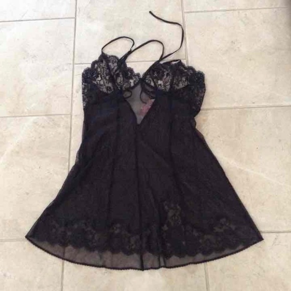 Victoria's Secret Black Lace Slip Medium - Picture 7 of 13